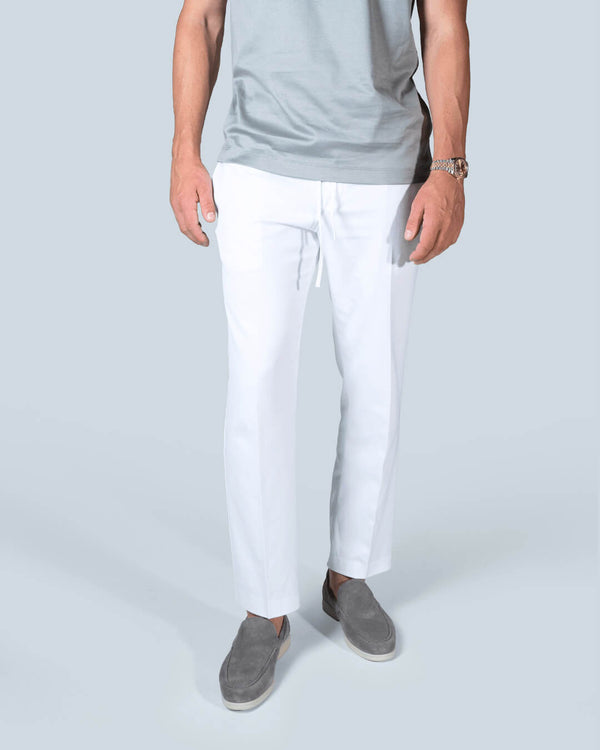 MARBELLA - WIT SMART CASUAL BROEK