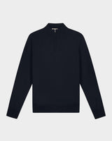 MARSEILLE - NAVY MERINO HALFRITS TRUI