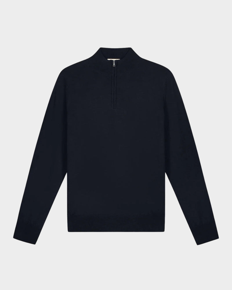 MARSEILLE - NAVY MERINO HALFRITS TRUI