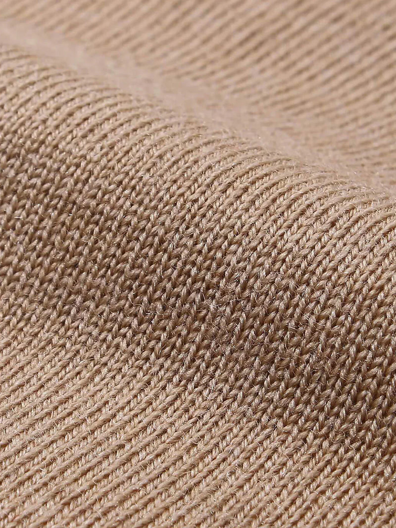 MARSEILLE - TAUPE MERINO HALFRITS TRUI